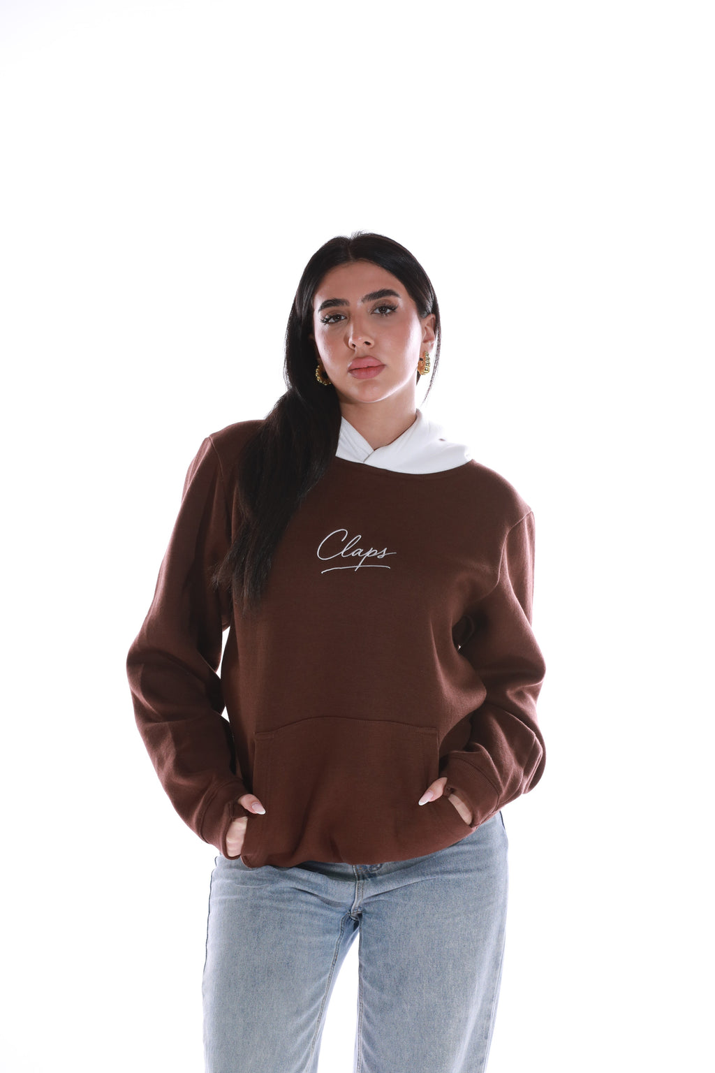 brown hoodie
