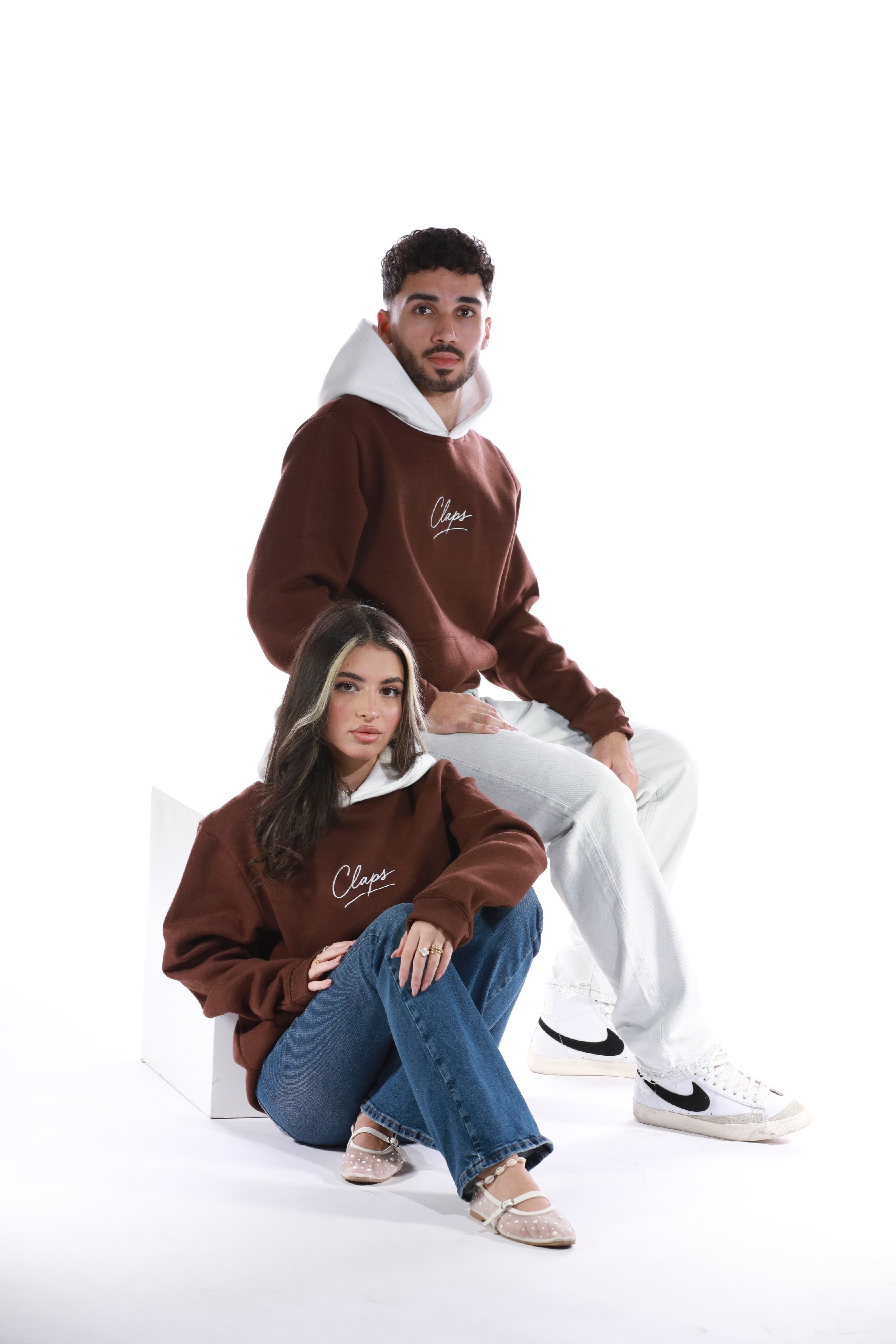 brown hoodie