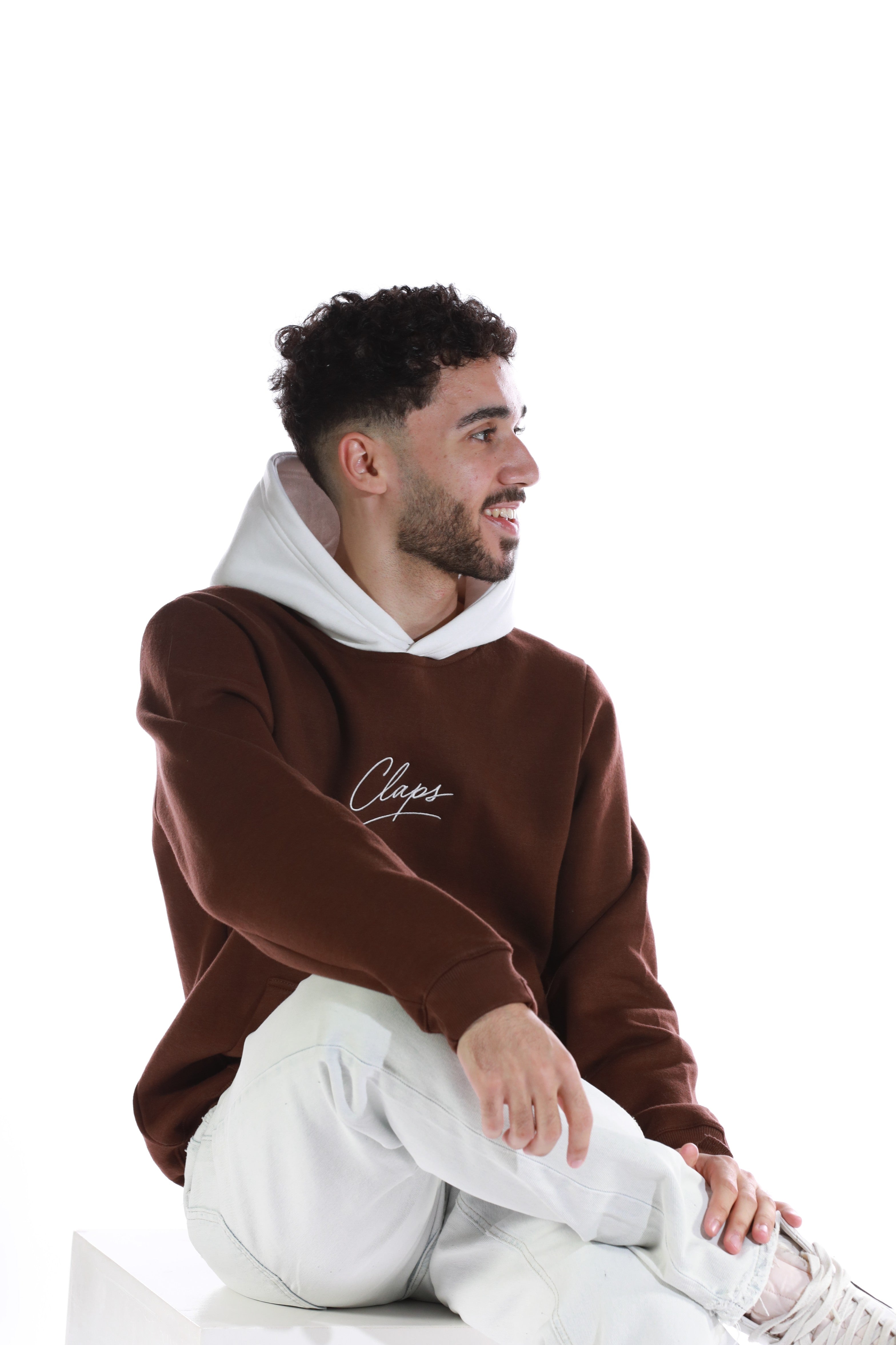 brown hoodie